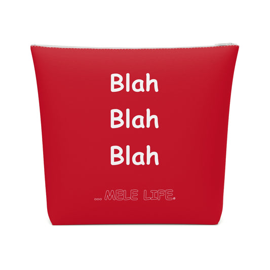 Cosmetic Bag - Blah Blah Blah   (red)