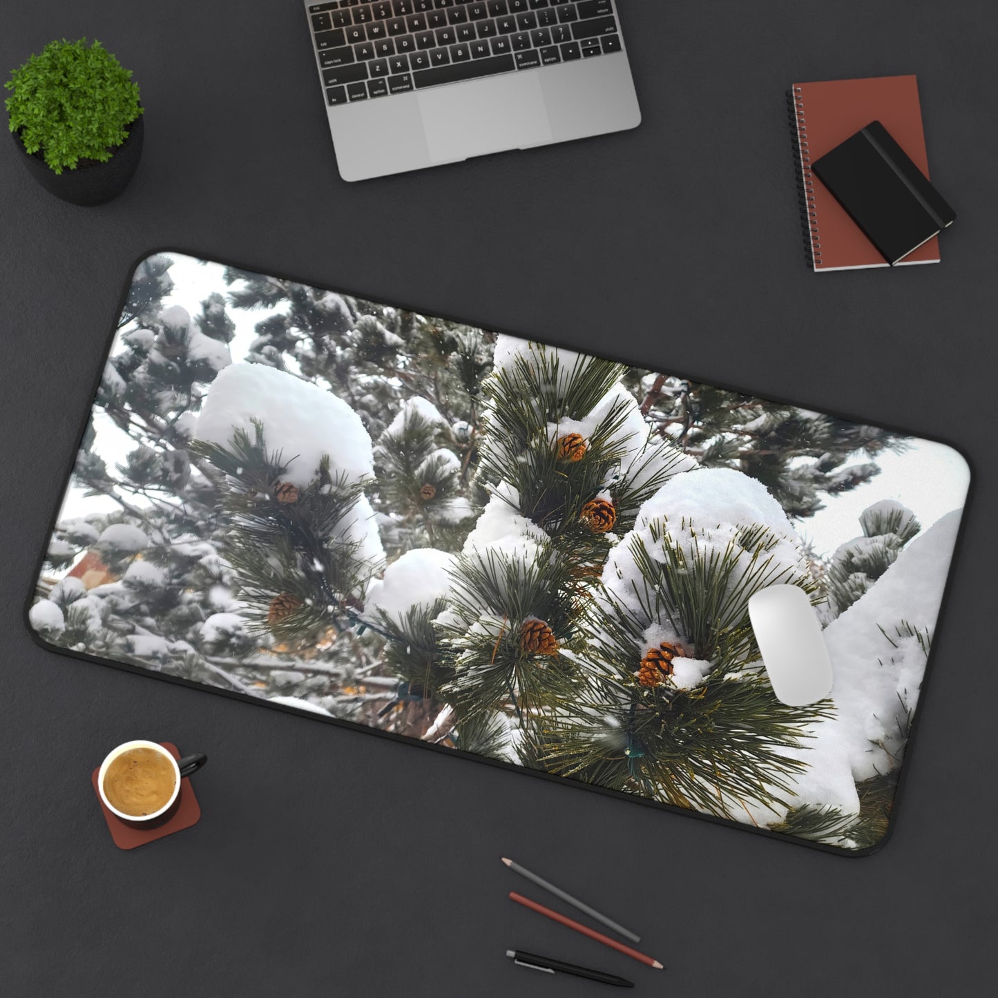 Desk Mat - Pine Cones