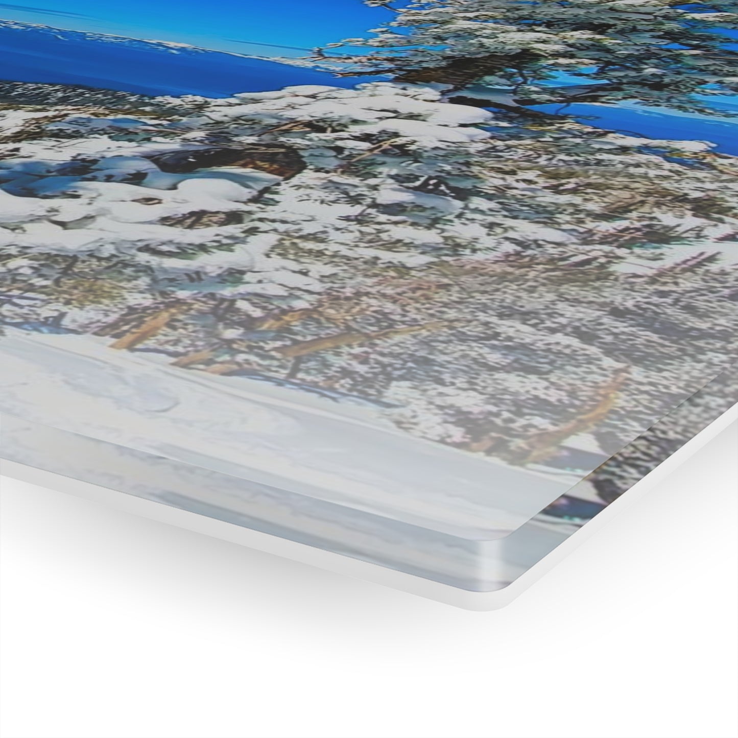 Acrylic Art - Lake Tahoe in Winter