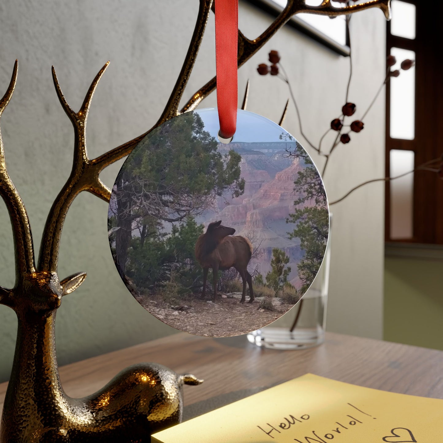 Holiday Ornament - Elk at the Grand Canyon