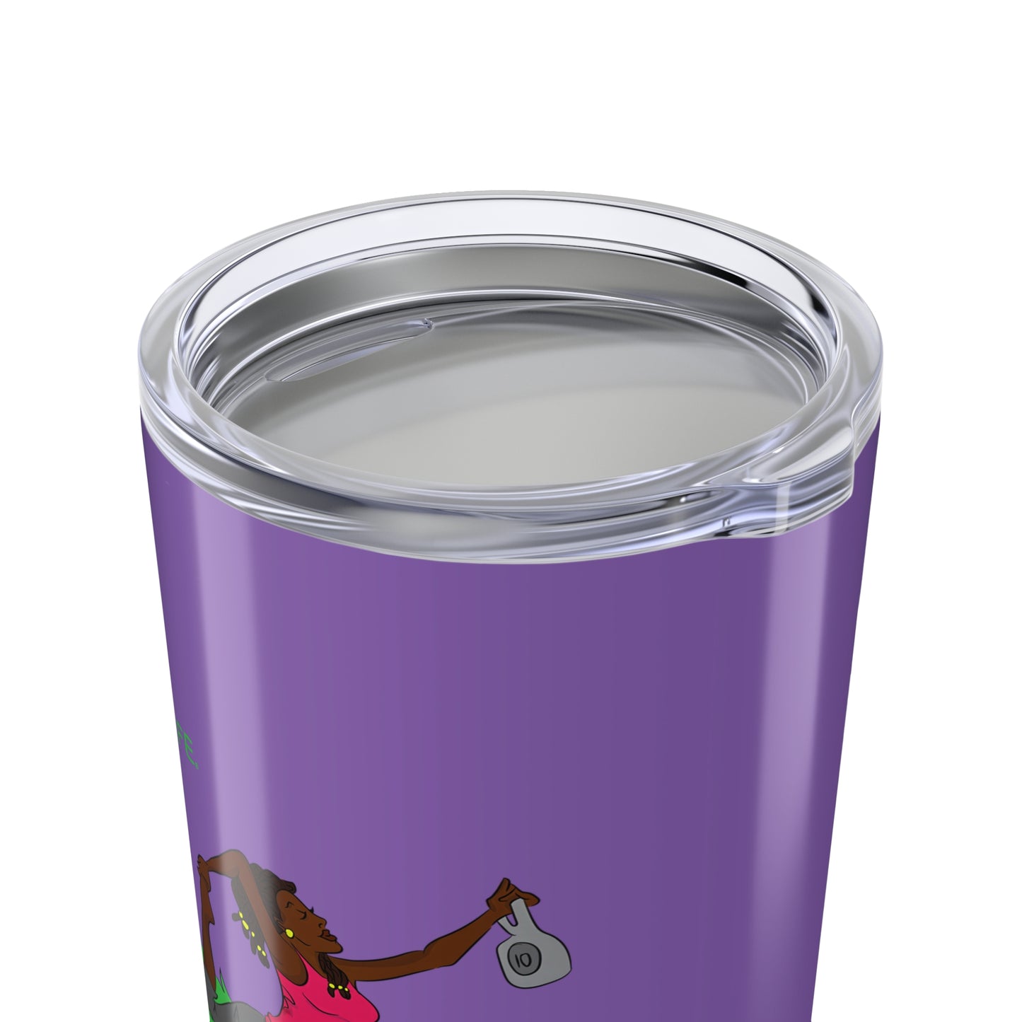 Tumbler (20oz) - Yoga Lady 2 (purple)