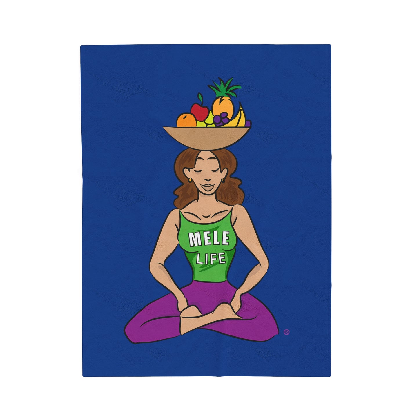 Blanket Velveteen Plush - Yoga Lady 1 (blue)