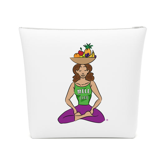 Cosmetic Bag - Yoga Lady1   (white)