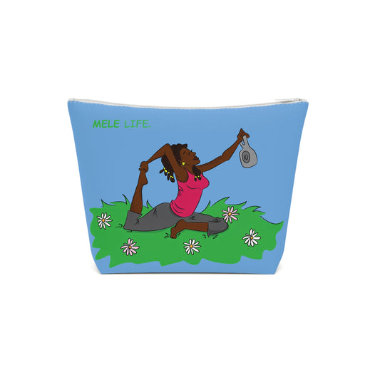 Cosmetic Bag - Yoga Lady2   (light blue)