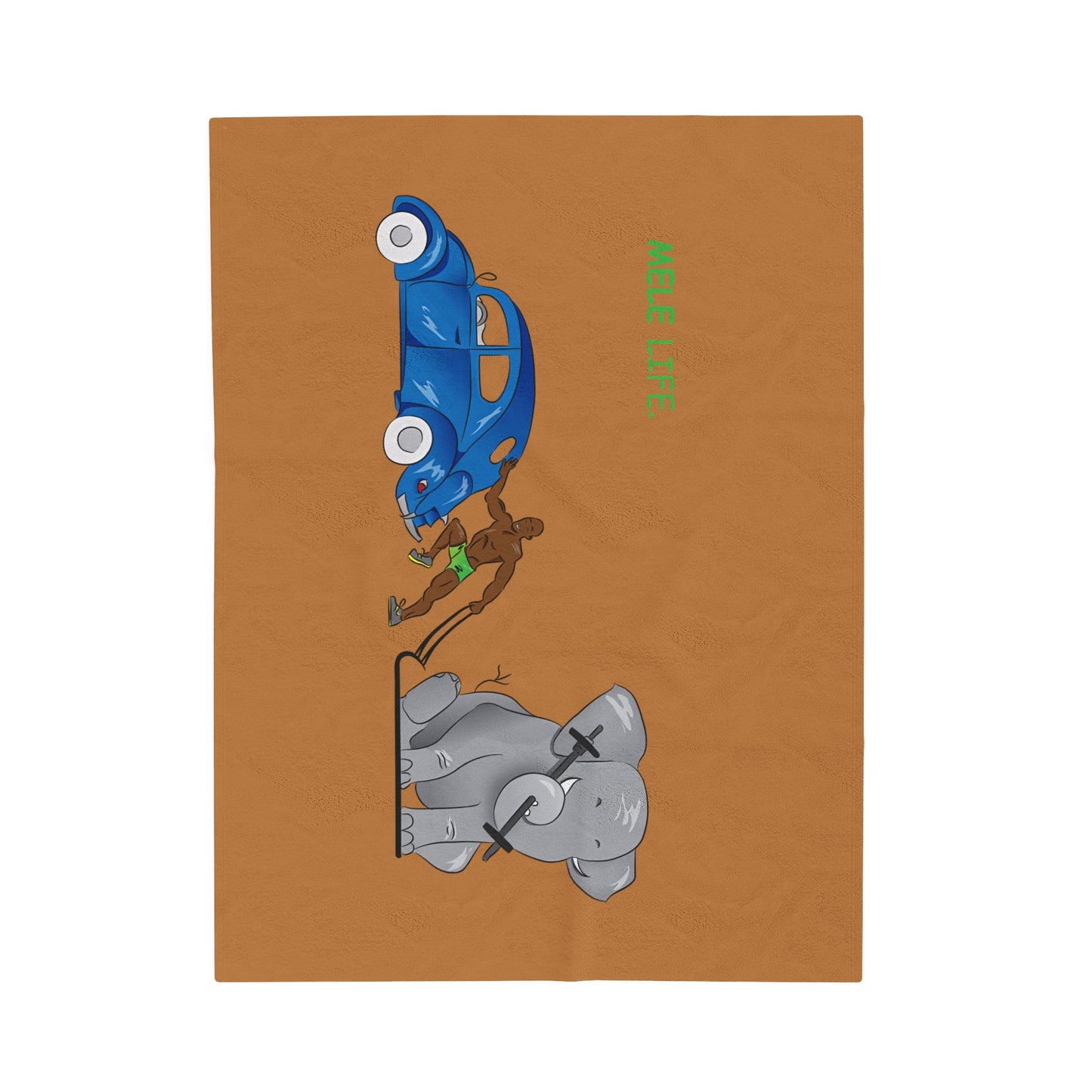 Blanket Velveteen Plush - Strong Black Man (light brown)