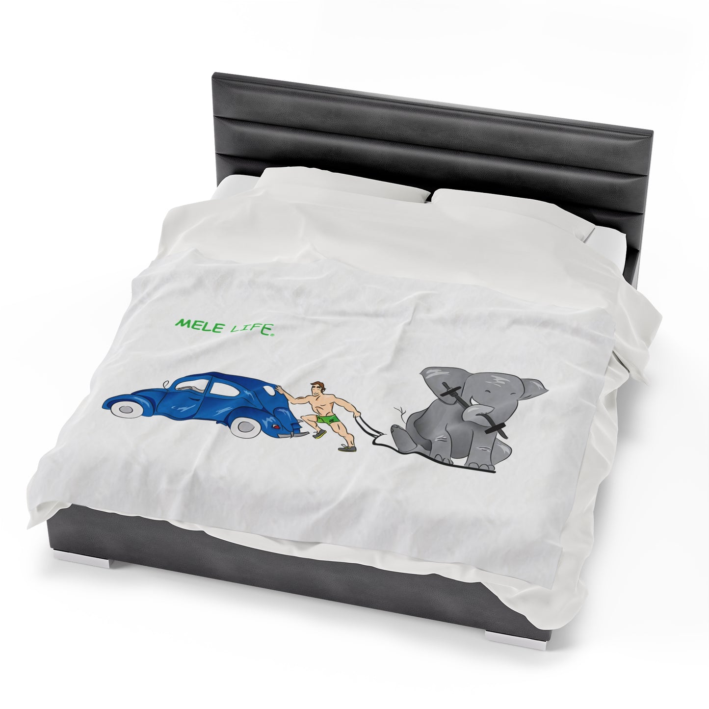 Blanket Velveteen Plush - Strong White Man (white)