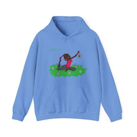 Hooded Sweatshirt (unisex) - Yoga Lady 2 (color palette A)