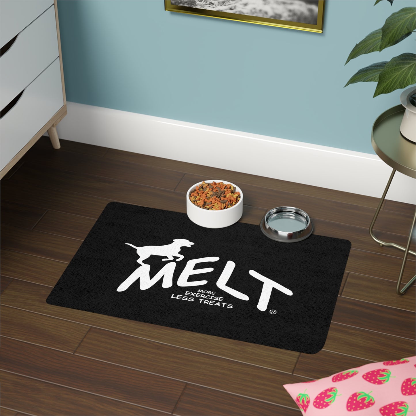 Dog Food Mat - MELT logo (black)
