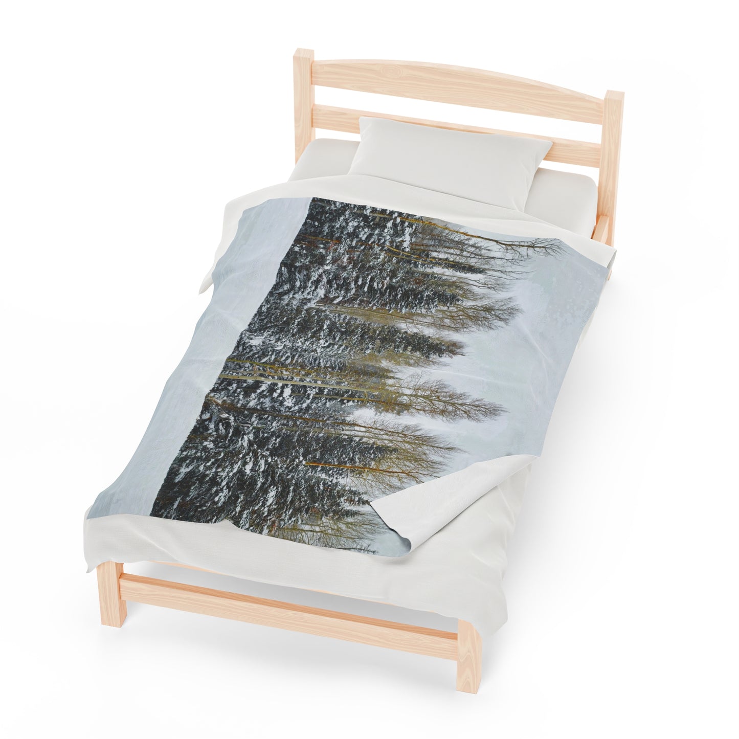 Blanket Velveteen Plush - Forest Winterscape