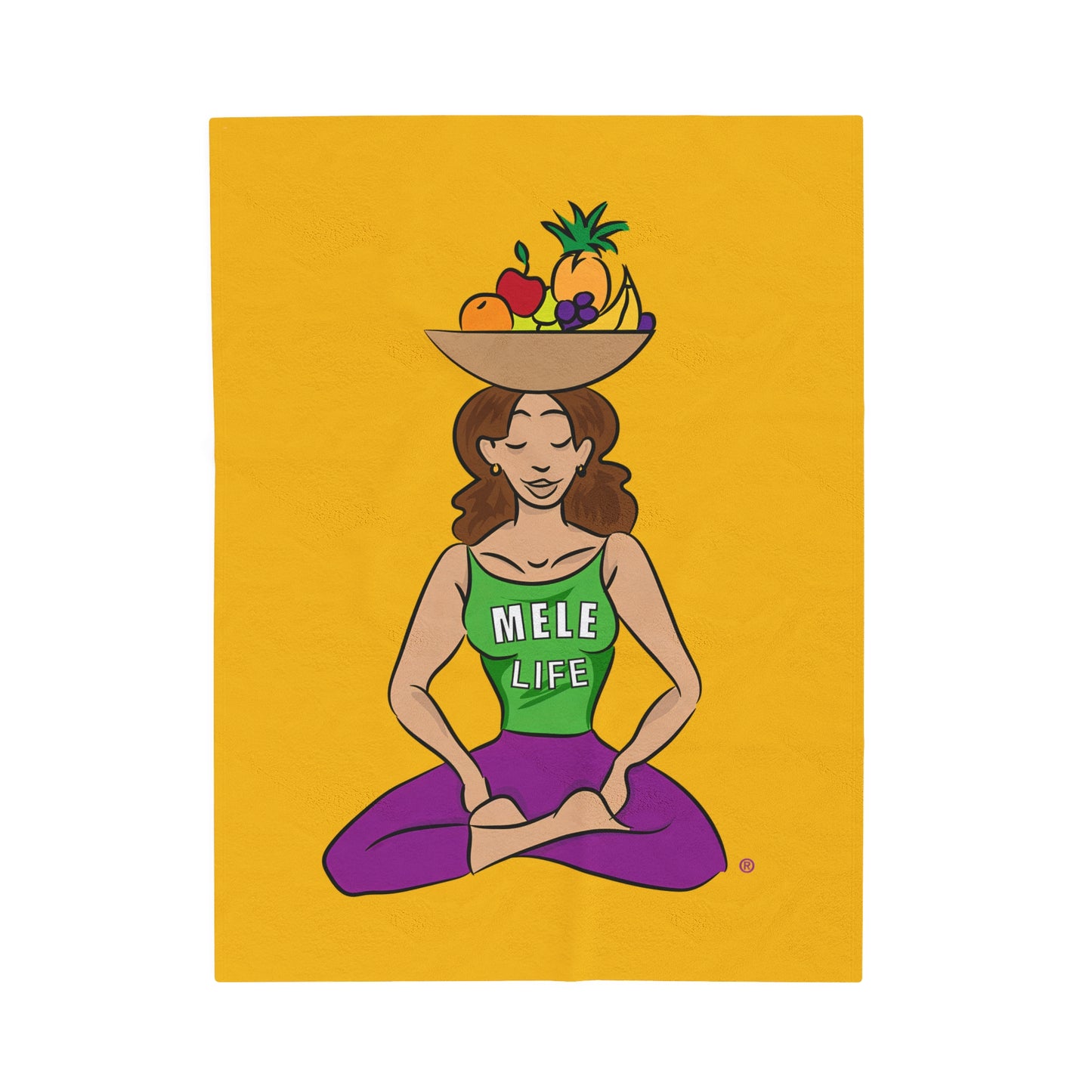 Blanket Velveteen Plush - Yoga Lady 1 (yellow)