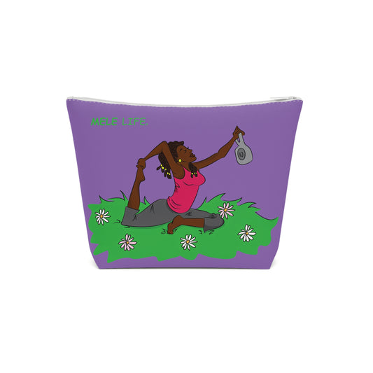 Cosmetic Bag - Yoga Lady2   (purple)
