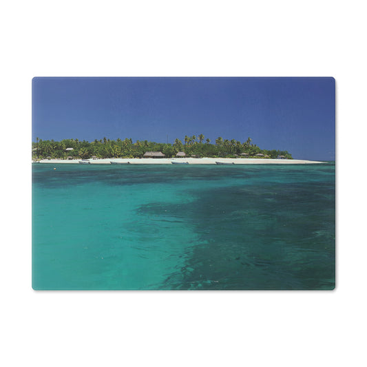 Cutting Board (glass) - Island in Fiji