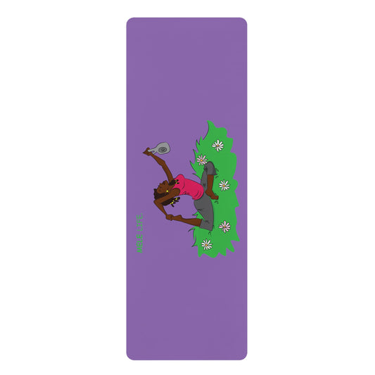 Yoga Mat - Yoga Lady2 (purple mat)