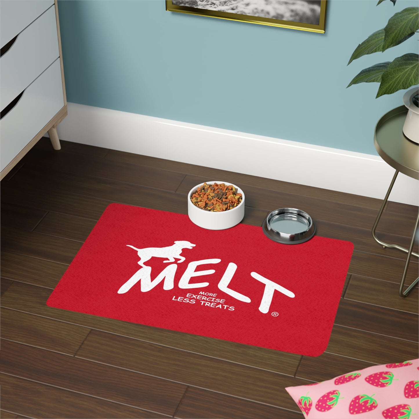 Dog Food Mat - MELT logo (red)