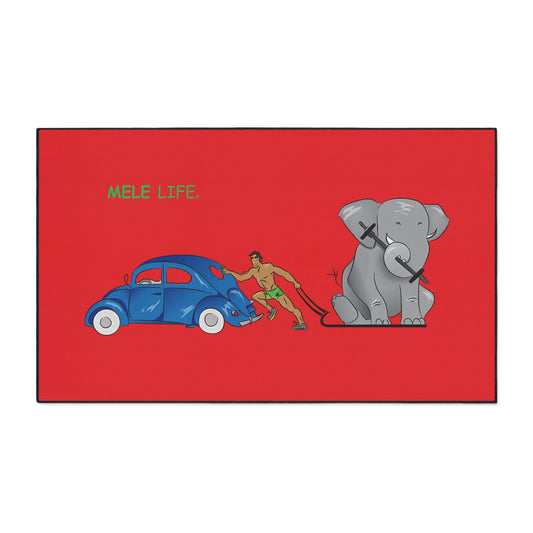 Floor Mat - Strong Brown Man (red)