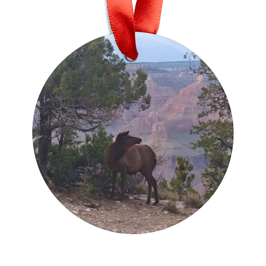 Holiday Ornament - Elk at the Grand Canyon