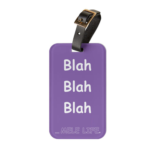 Luggage Tag - Blah Blah Blah (purple)