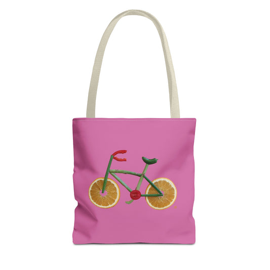 Tote Bag - Veggie Bike (pink)