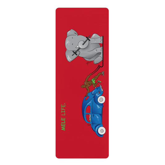 Yoga Mat - Strong black man (red mat)