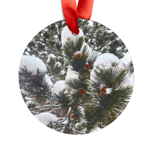 Holiday Ornament - Pine Cones in Snow