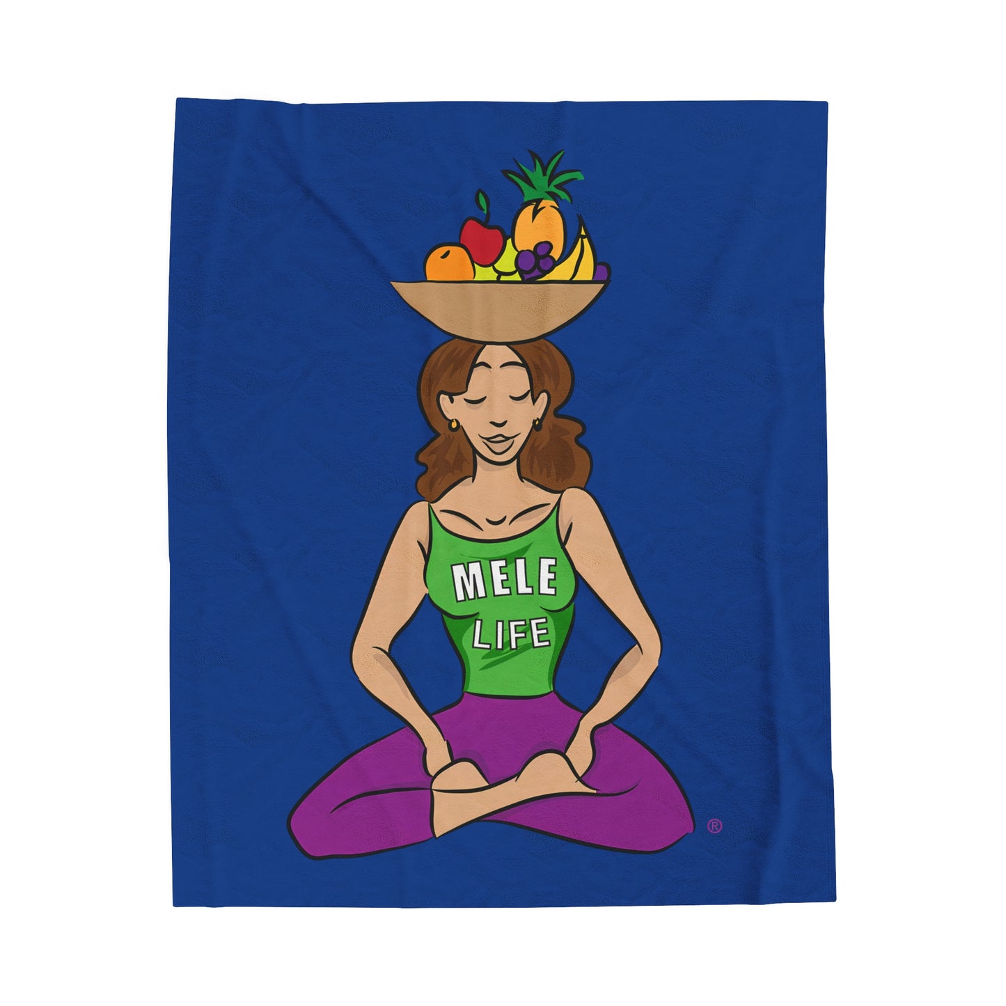Blanket Velveteen Plush - Yoga Lady 1 (blue)