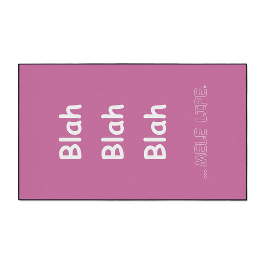 Floor Mat - Blah Blah Blah (pink)