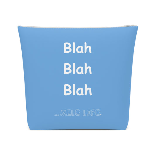 Cosmetic Bag - Blah Blah Blah   (light blue)