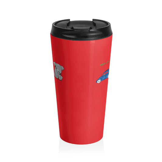Travel Mug (15oz) - Strong Black Man (red)