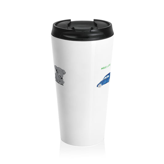 Travel Mug (15oz) - Strong Brown Man (white)