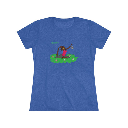 Women's Triblend Tee - Yoga Lady 2
