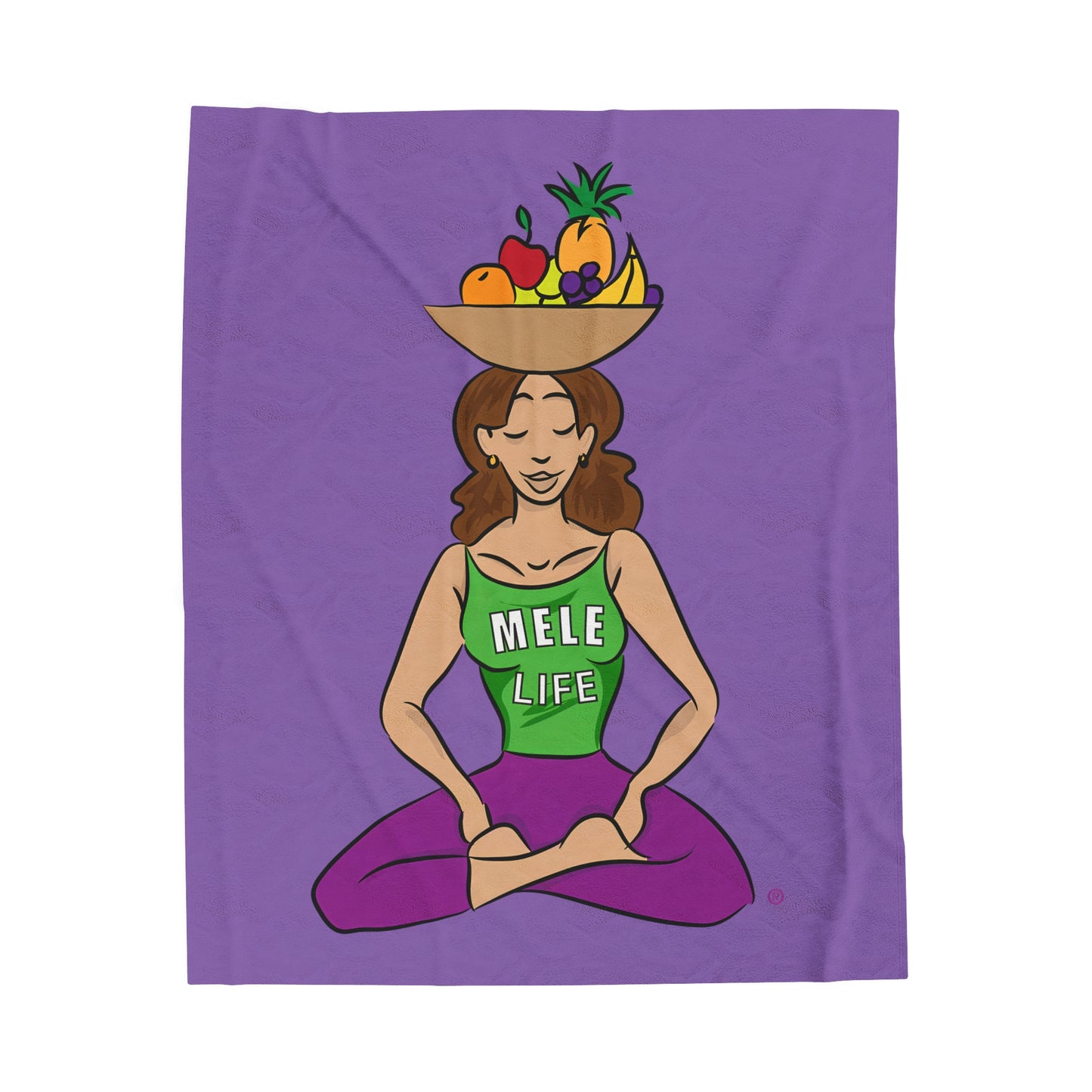 Blanket Velveteen Plush - Yoga Lady 1 (purple)