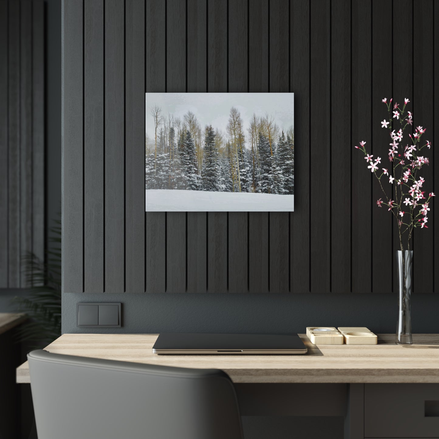 Acrylic Art - Forest Winterscape