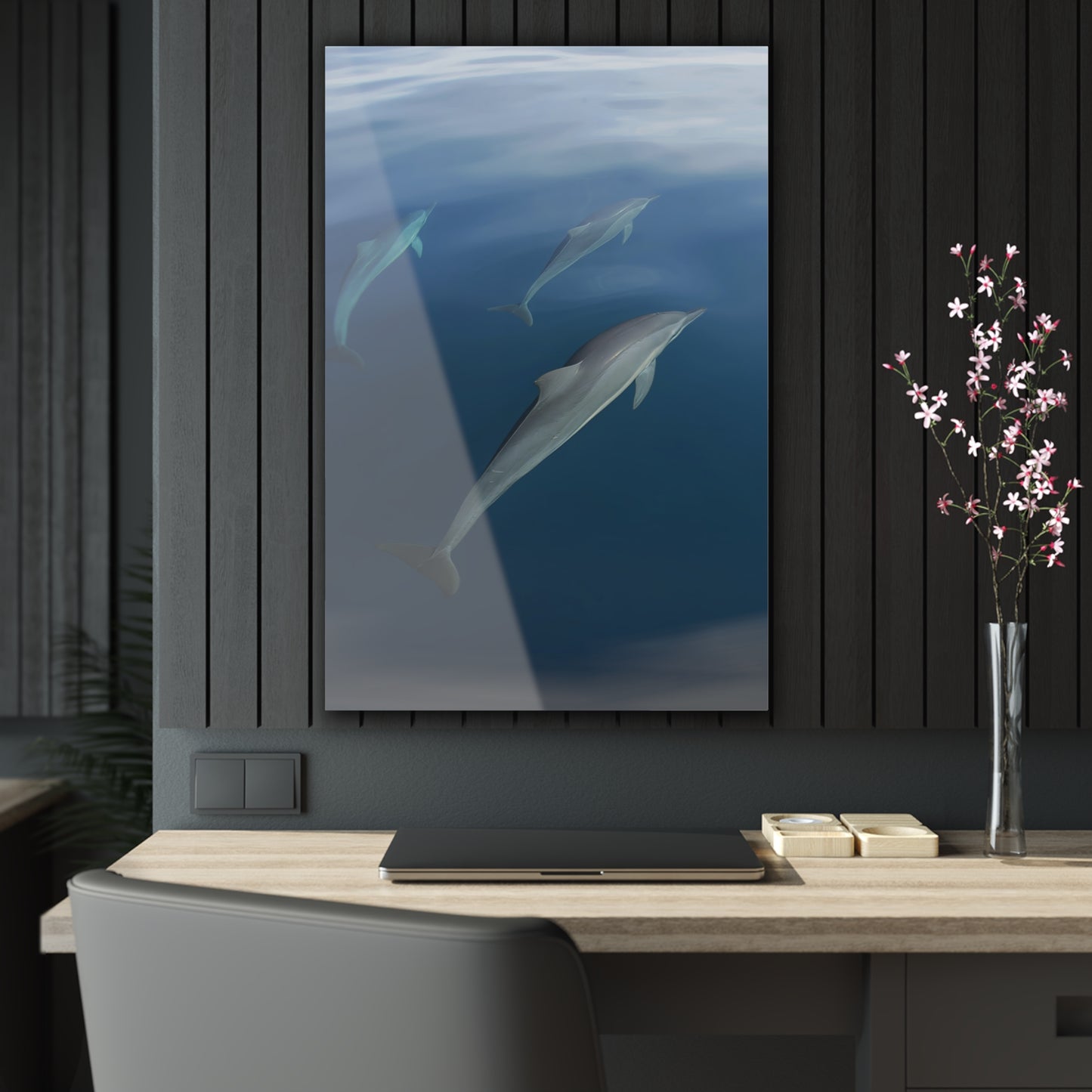 Acrylic Art - Dolphins (Fiji) large