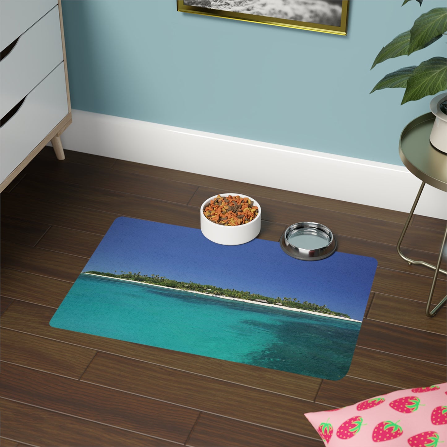 Dog Food Mat - Tropical Island