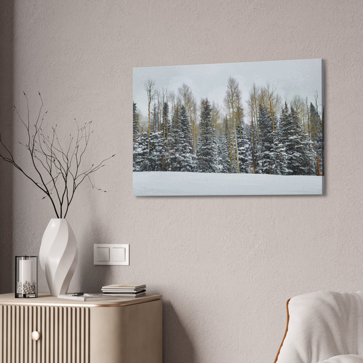 Canvas Wall Art - Forest Winterscape