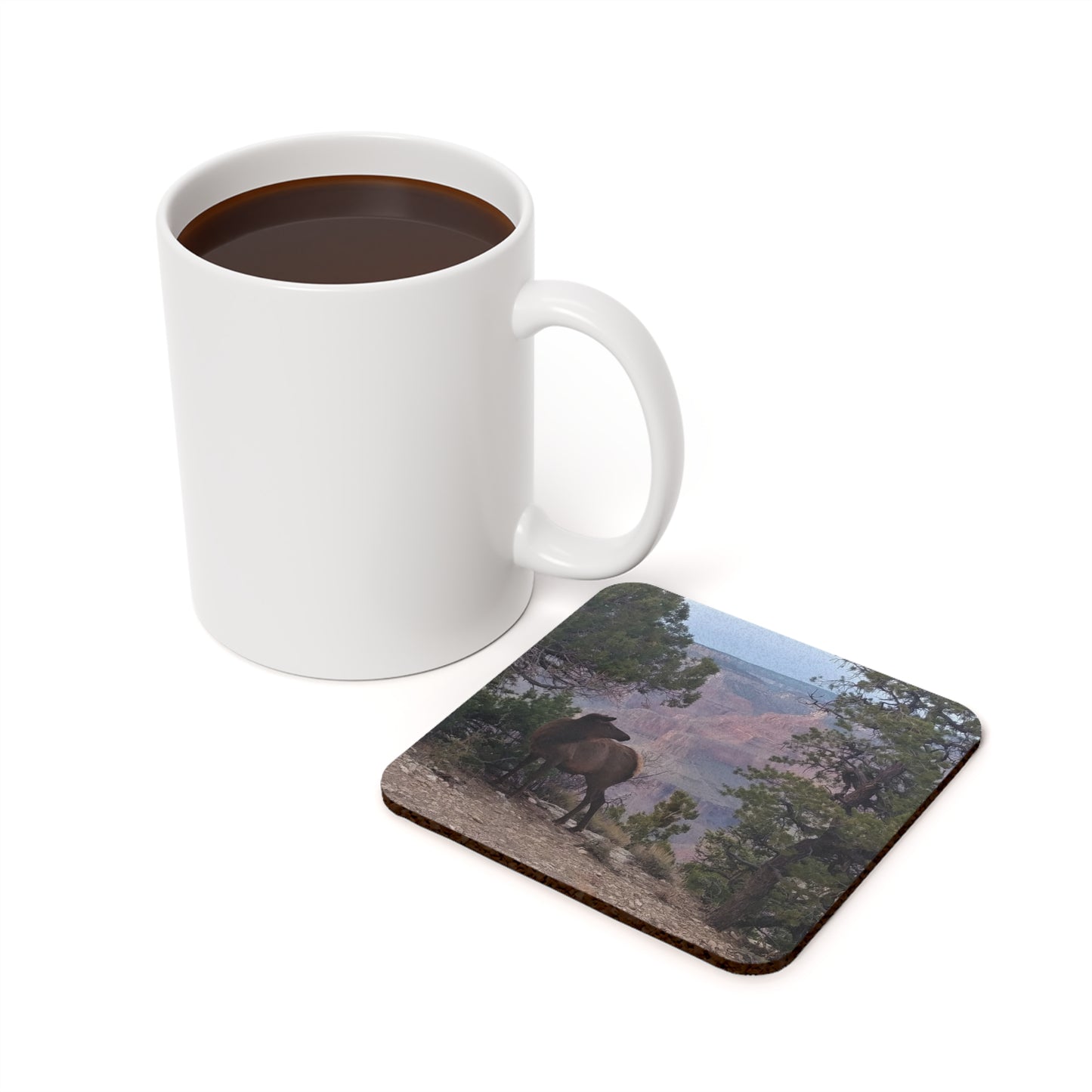 Coaster - Elk on rim of Grand Canyon
