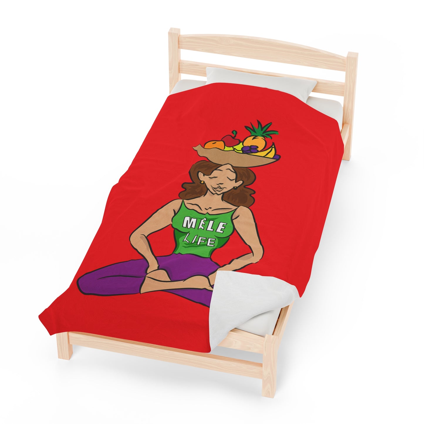 Blanket Velveteen Plush - Yoga Lady 1 (red)