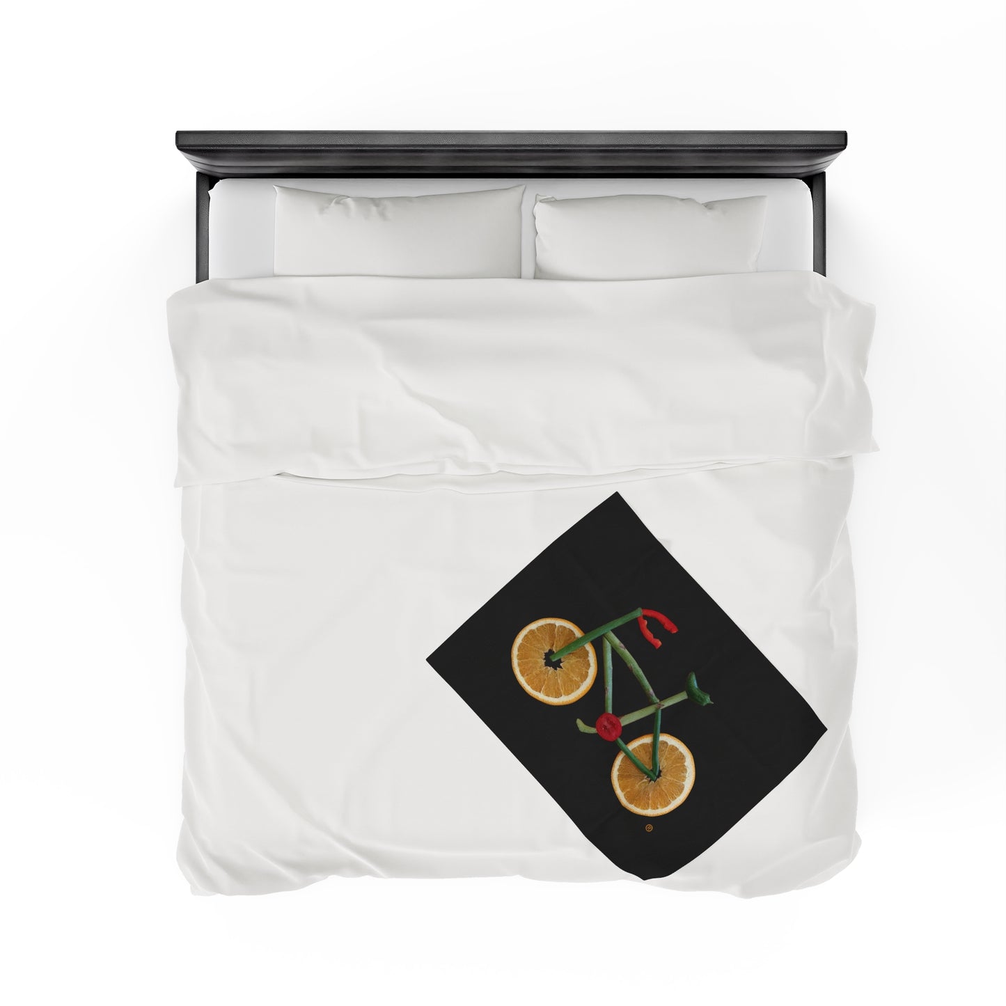 Blanket Velveteen Plush - Veggie Bike (black)