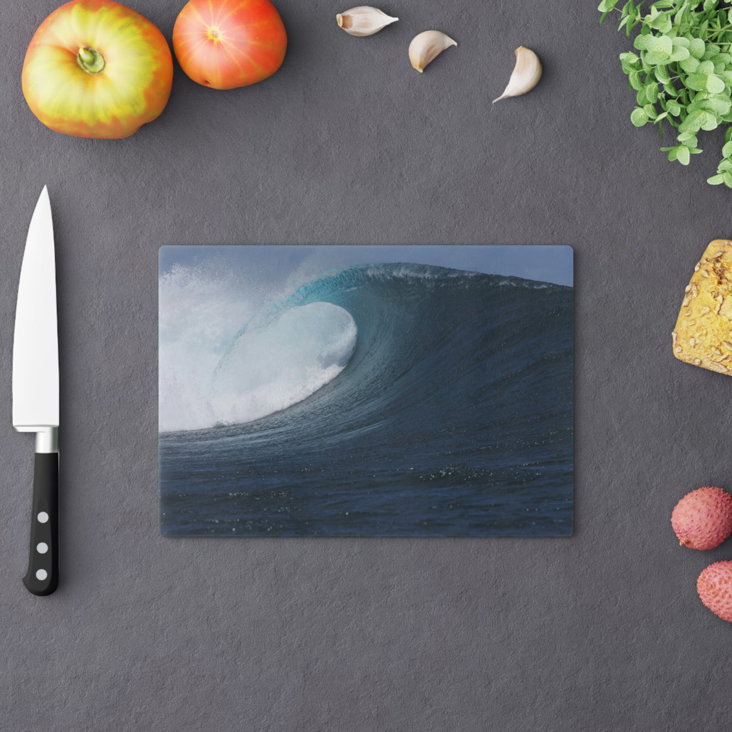Cutting Board (glass) - Wave (left)