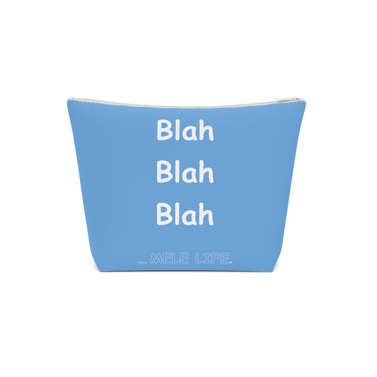 Cosmetic Bag - Blah Blah Blah   (light blue)