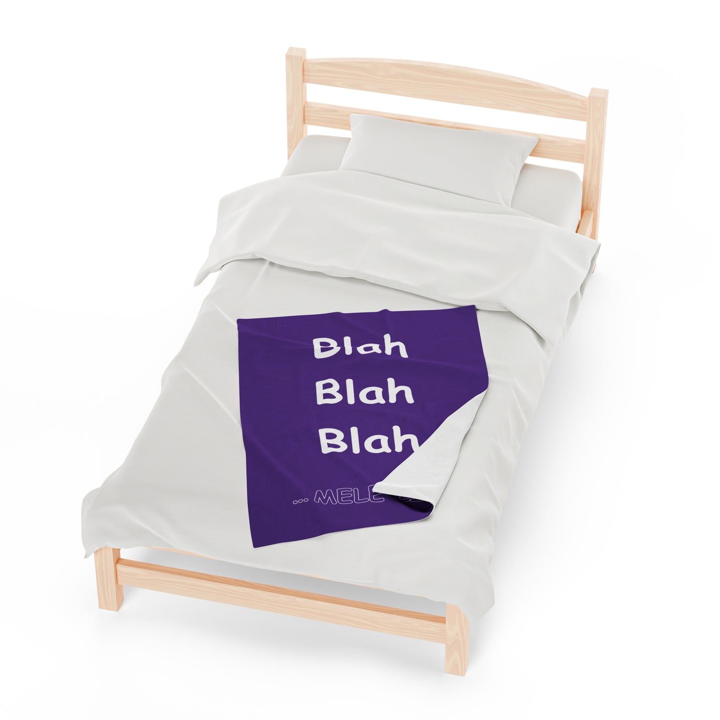 Blanket Velveteen Plush - Blah Blah Blah (purple)