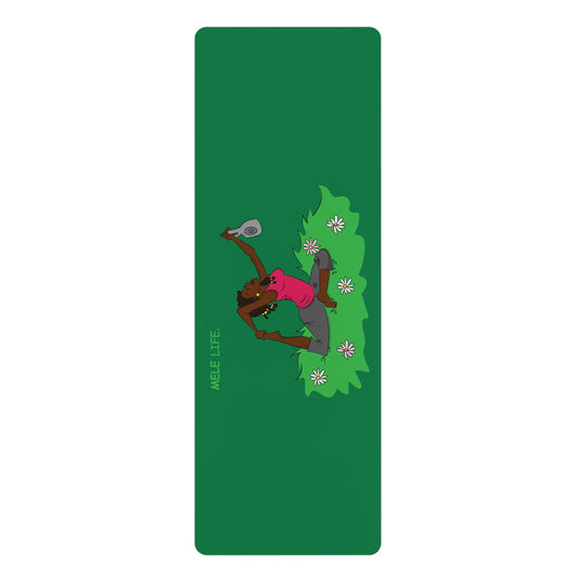 Yoga Mat - Yoga Lady2 (green mat)