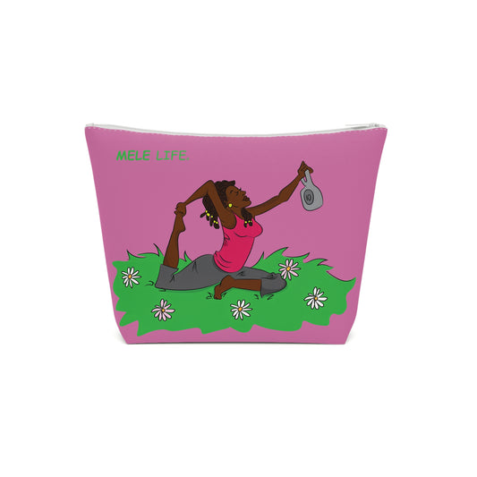 Cosmetic Bag - Yoga Lady2   (pink)