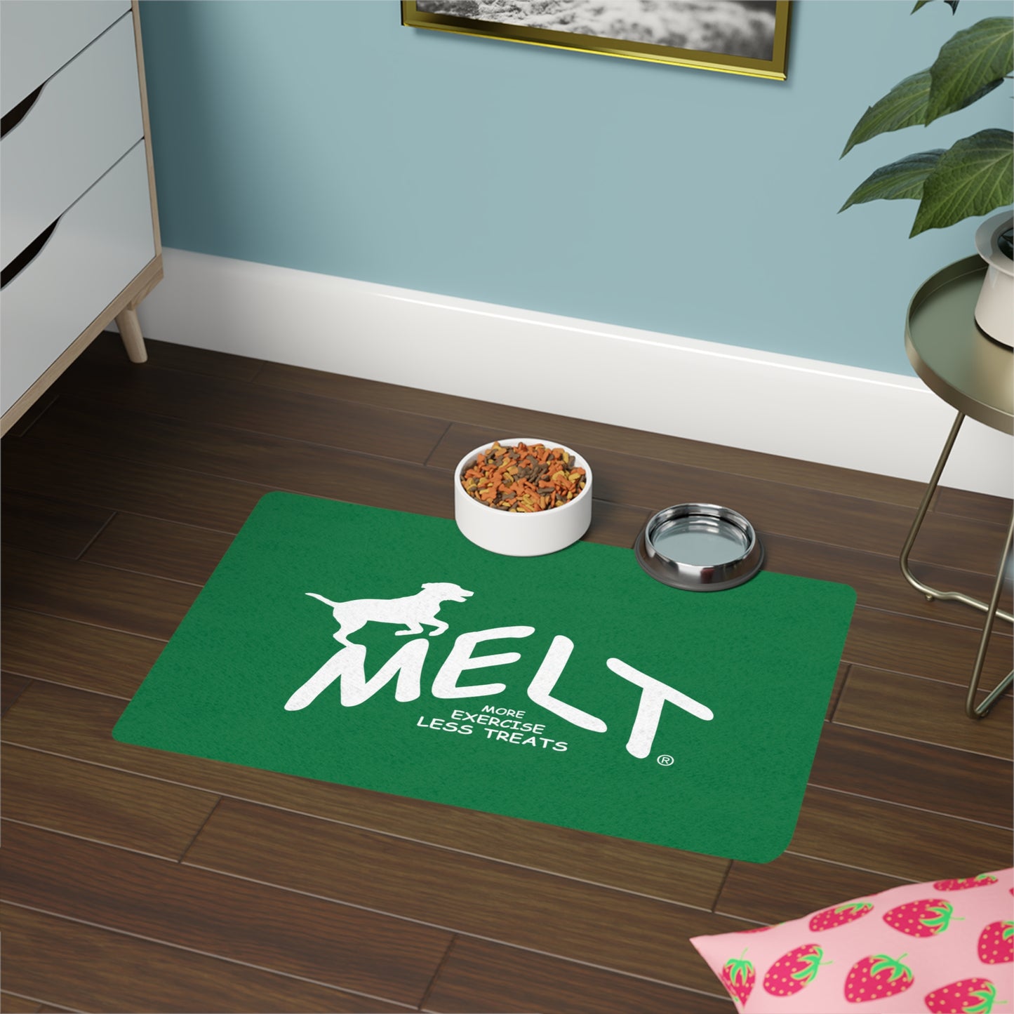 Dog Food Mat - MELT logo (green)