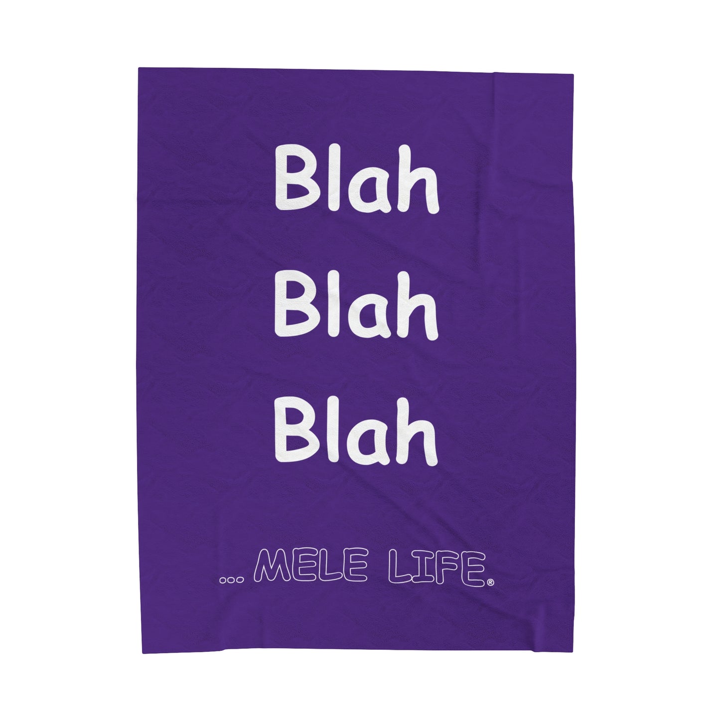 Blanket Velveteen Plush - Blah Blah Blah (purple)
