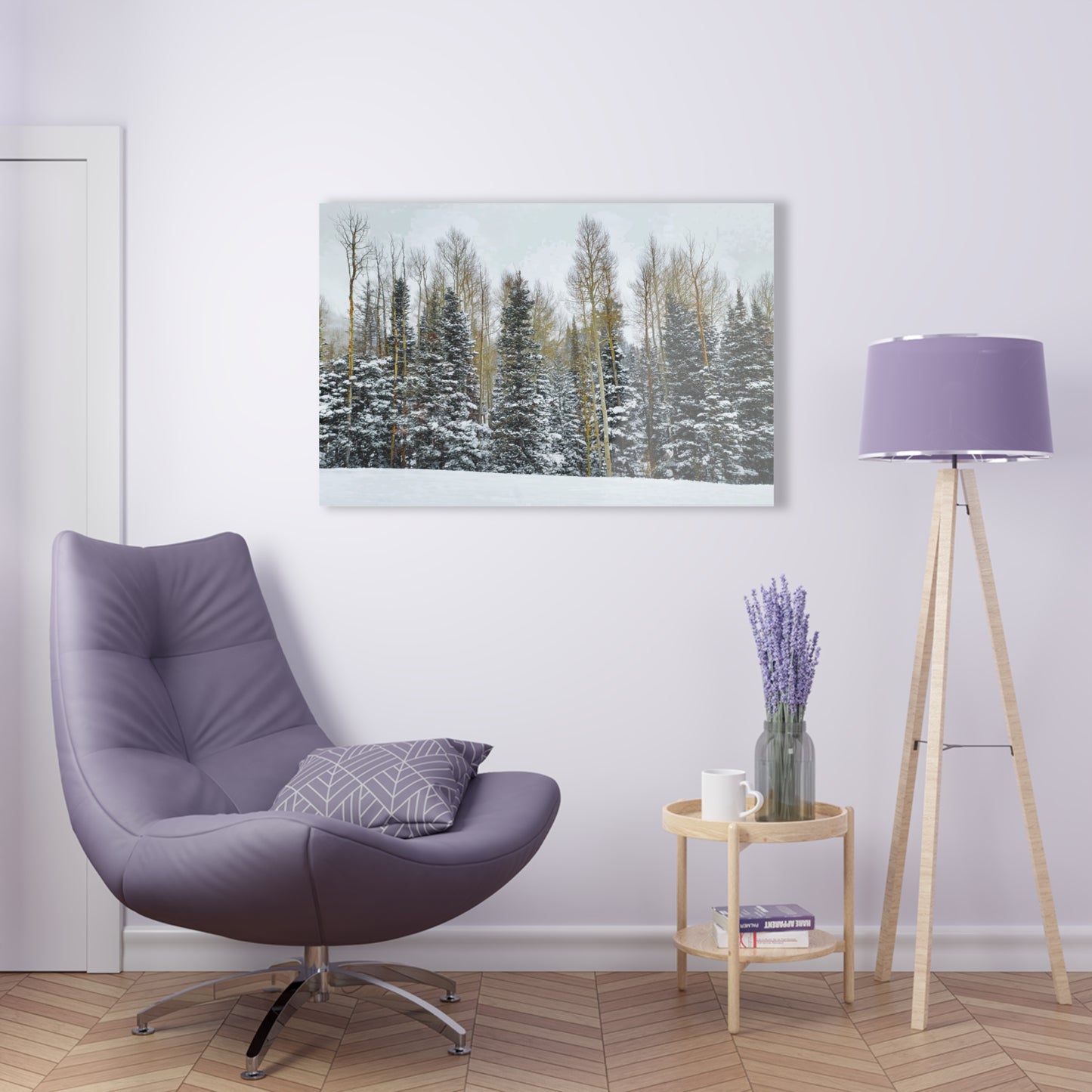 Acrylic Art - Forest Winterscape