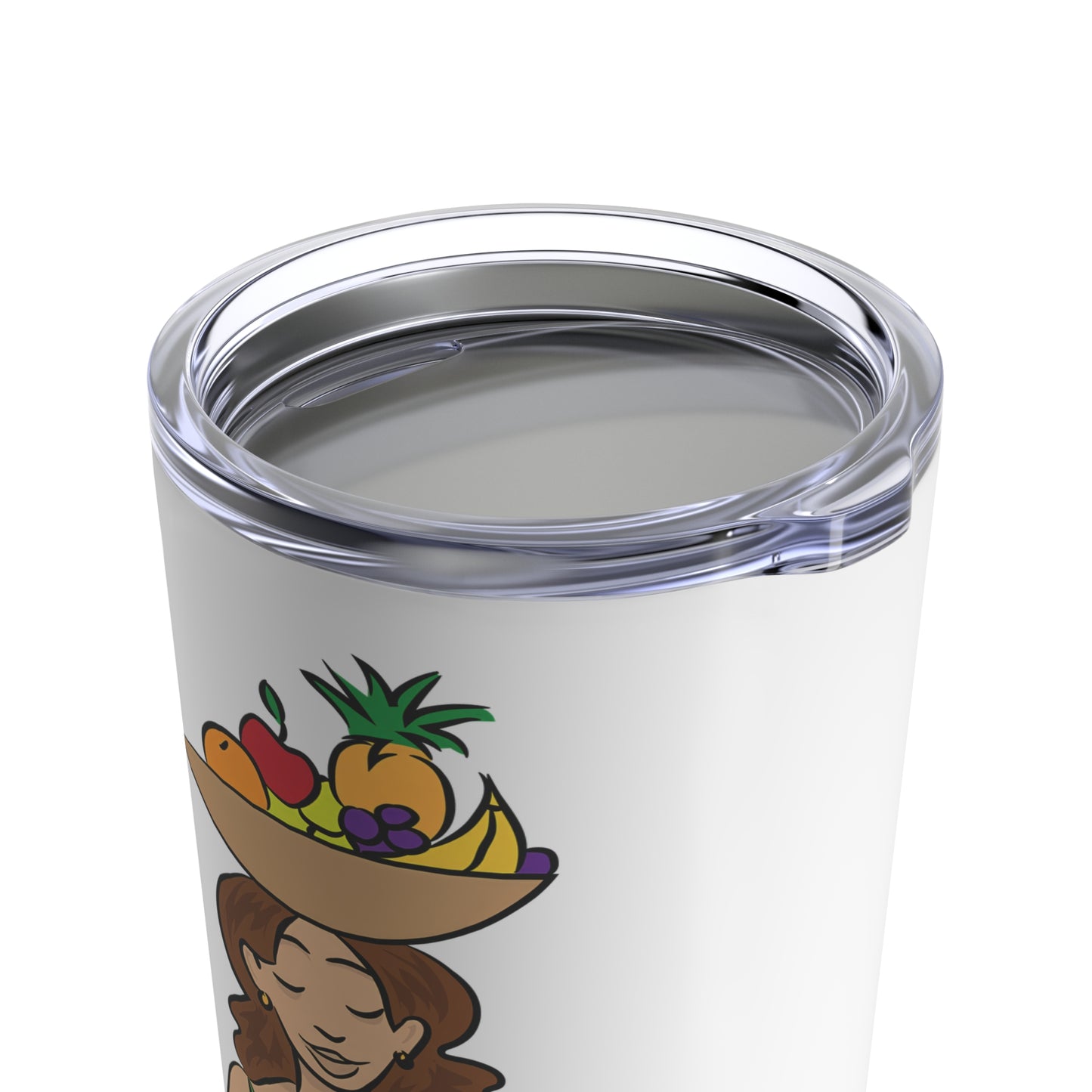 Tumbler 20oz - Yoga Lady1   (white)