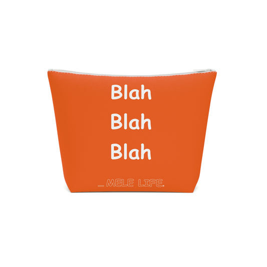 Cosmetic Bag - Blah Blah Blah   (orange)