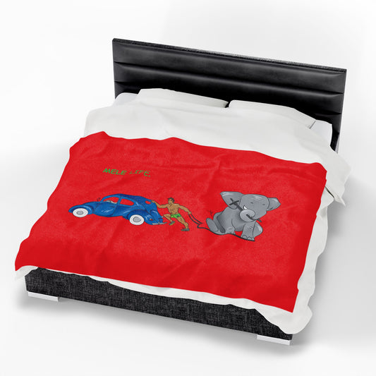 Blanket - Strong Brown Man (red)