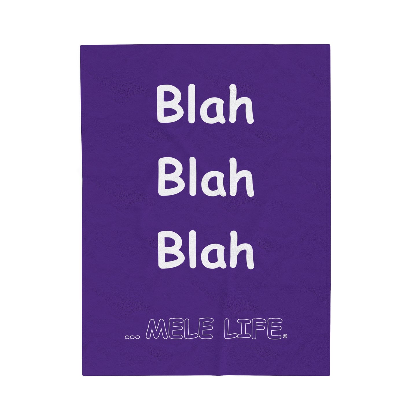 Blanket Velveteen Plush - Blah Blah Blah (purple)